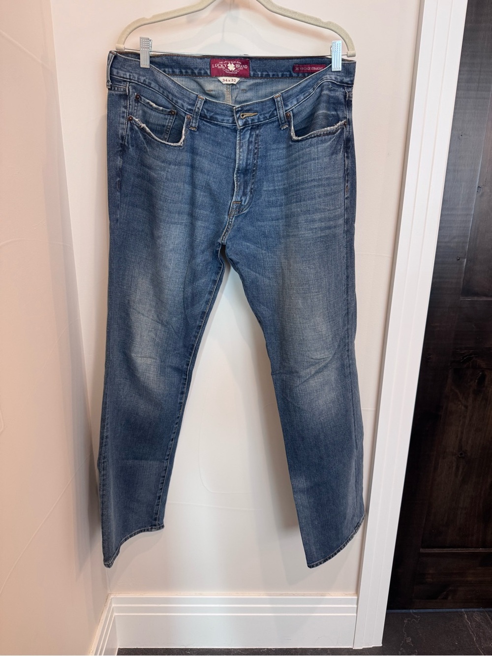 Lucky Brand Men's Medium Wash Slim Straight Jeans 34x32